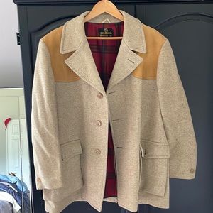 Winter wool tweed coat